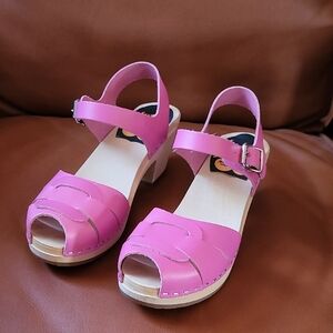 Swedish Hasbeens Cute Pink Clog Sandals